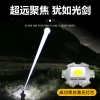 New cross-border white laser high-power aluminum head heat dissipation telescopic zoom laser cannon power bank digital display flashlight Specification image